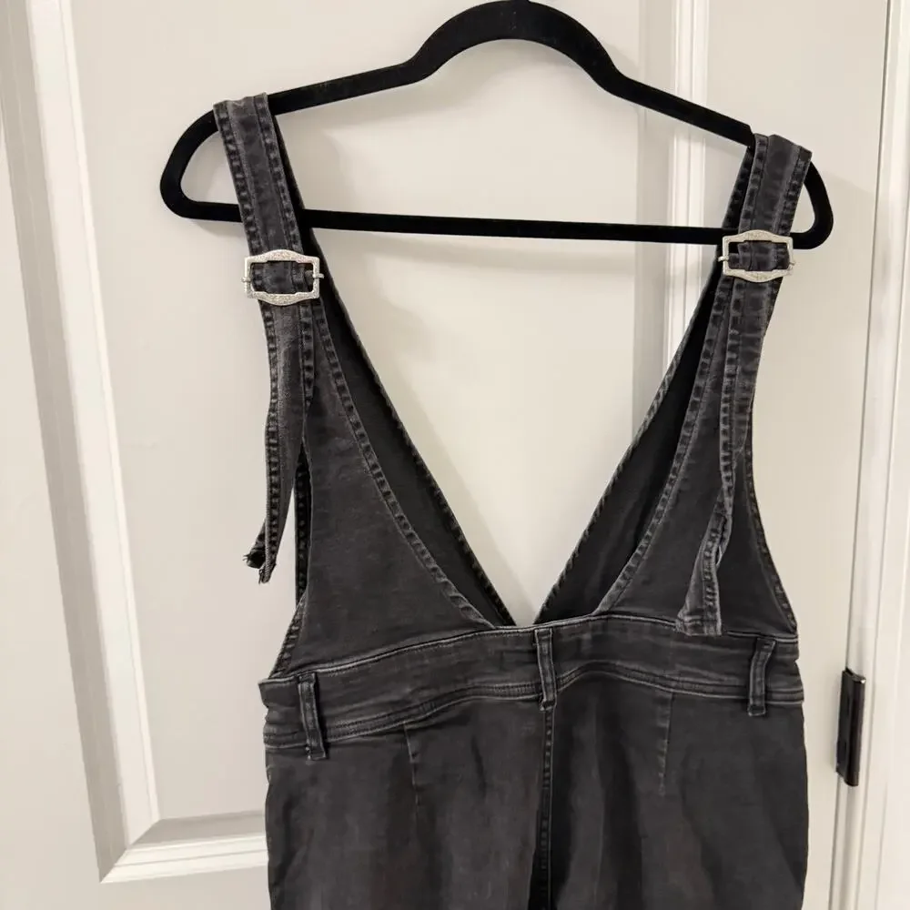 NWOT Free People Wide Leg A Line Jean Overalls Size 12